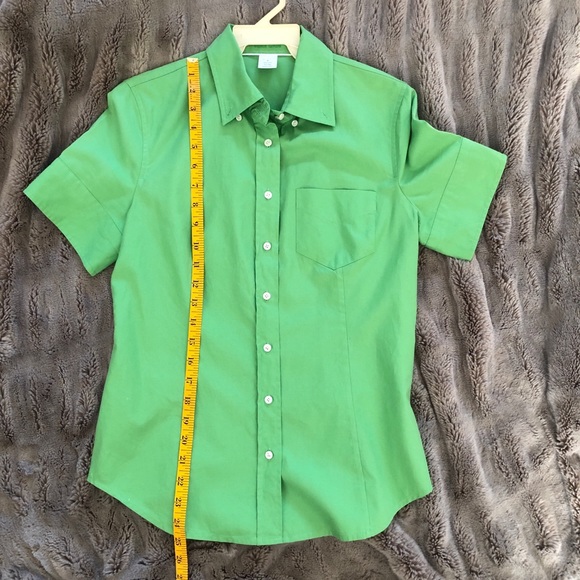 J. Crew Lime green button down, Sz 6 - Picture 5 of 7